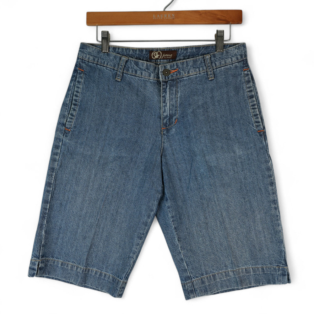 RF by Rafaella Denim Jean Shorts Womens 8P Petite 30x12 Mid‎ Rise Flap Pockets